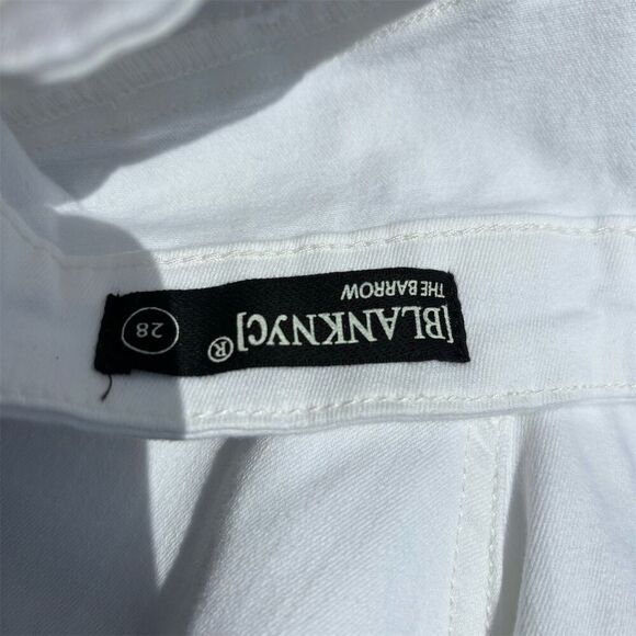 Blank NYC - THE BARROW Denim Shorts white Women's Size 28 Raw Hem - Picture 7 of 7